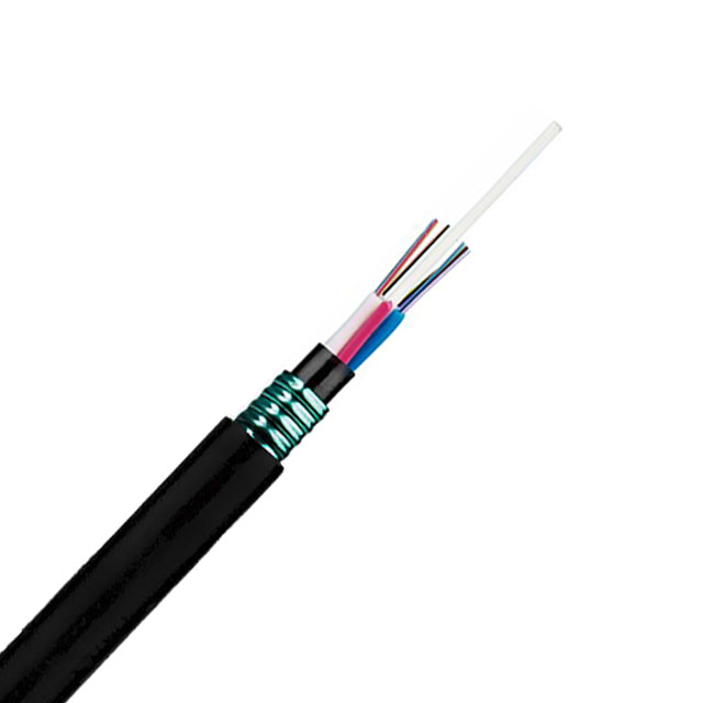 Doble chaqueta / armadura simple Cable de fibra óptica enterrado entallado UG Tubo suelto trenzado con FPR Dieléctrico de fuerza GYFTY53