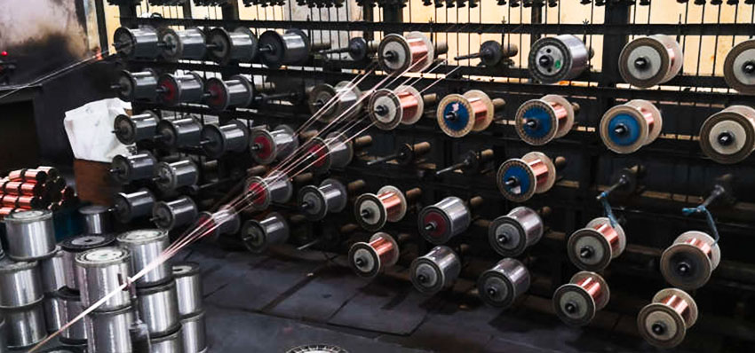 proceso de manojo de alambre de cobre