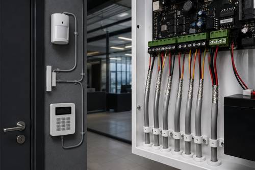 Solución de cableado de alarma antirrobo