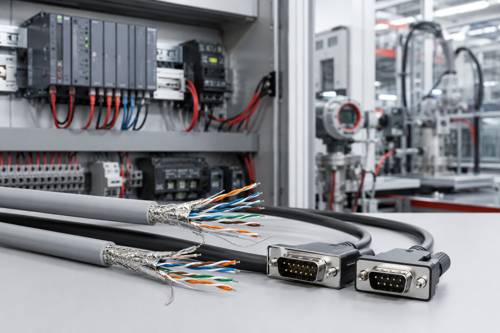 Cable de comunicación RS485 RS232 blindado para enlaces de datos seriales industriales
