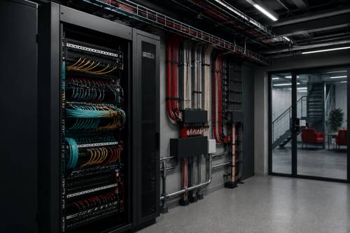 Panel de parcheo de fibra óptica para la red troncal entre MDF e IDF